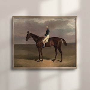 Vintage Horse Racing Art Print: Equestrian Wall Decor