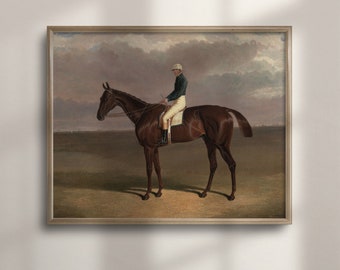 Vintage Horse Racing Art Print: Equestrian Wall Decor