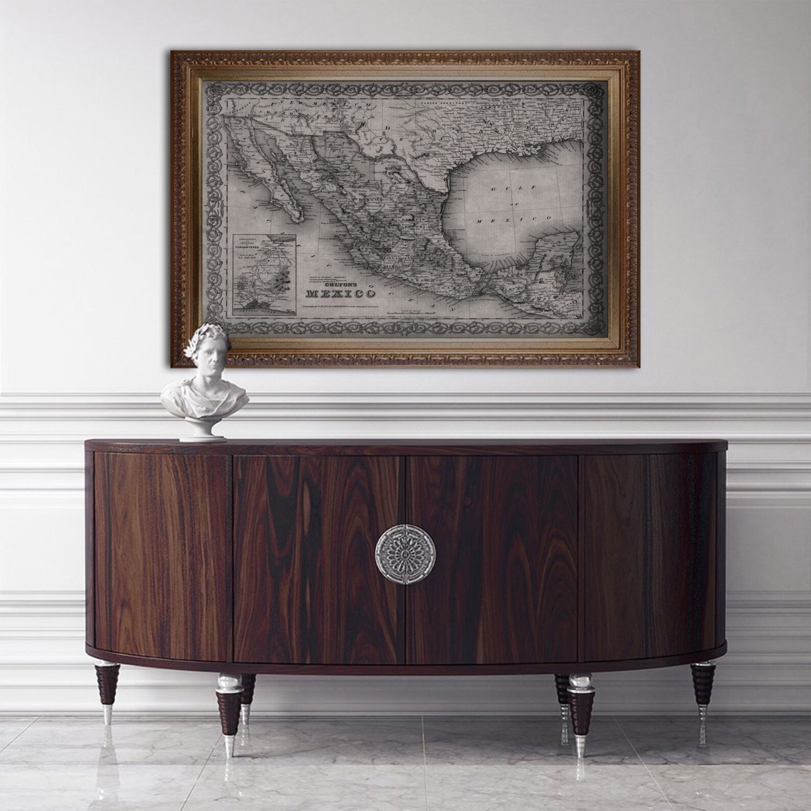 Mexico Map Vintage Map of Mexico Vintage Wall Art Home | Etsy