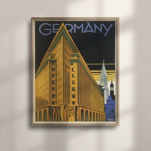 1930s German Travel Poster: Vintage Germany Wall Art