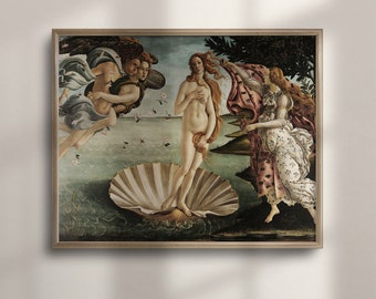 Botticelli's Birth of Venus, Classic Italian Renaissance Art Poster, Home Decor, Wall Art, C16-273