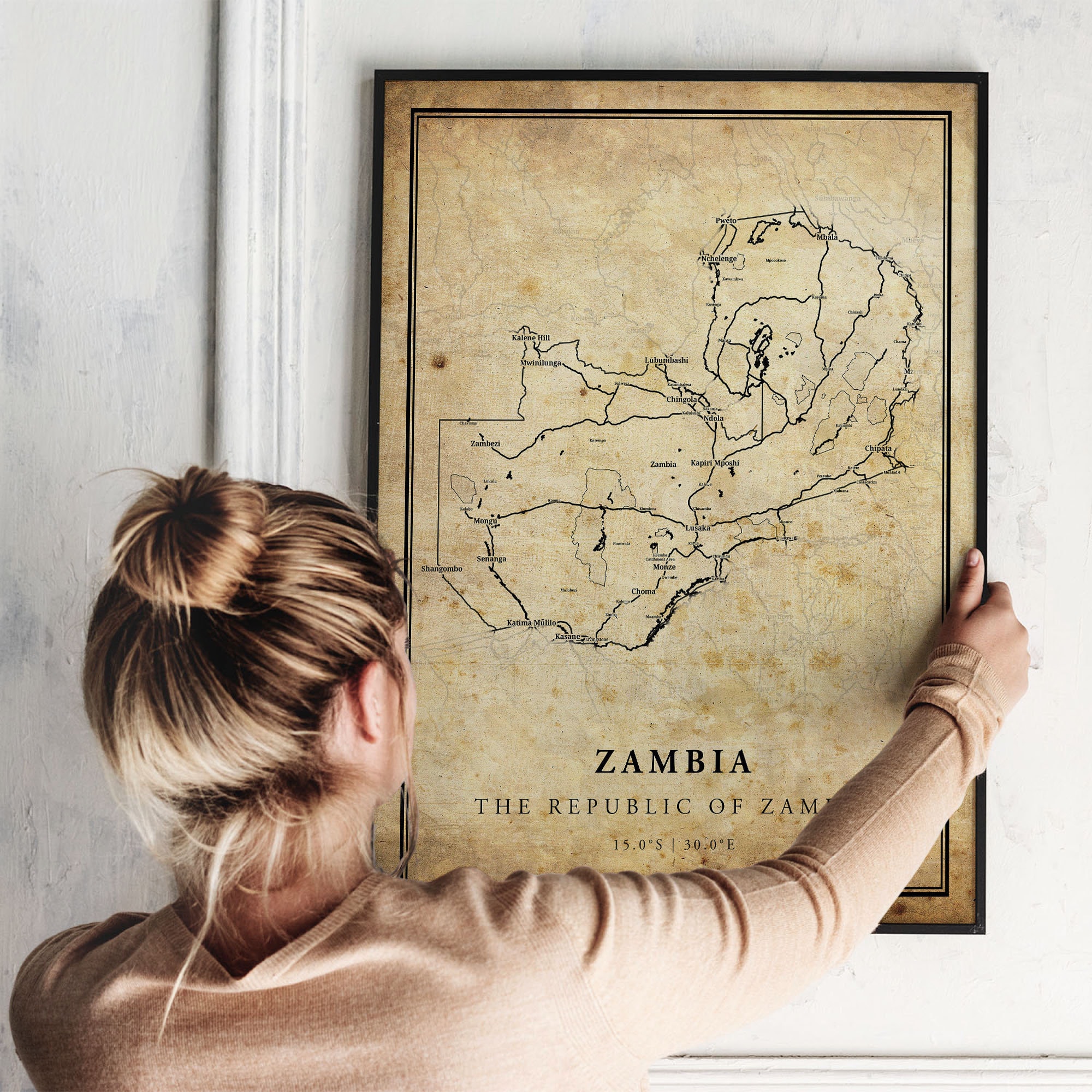 【新品・未使用】英国製 エッチングアート ヴィンテージ ホイルアート 地図 新品・未使用】英国製 エッチングアート ヴィンテージ ホイル