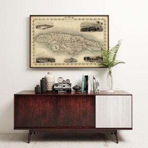 Antique Jamaica Map Print: 1851 Historic Wall Art image 2