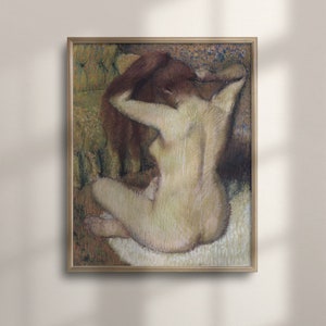 Edgar Degas Masterpiece, Woman Combing Her Hair 1888, Fine Art Reproduction, Unique Gift Idea, Wall Art, Home Decor, Degas, C16-981