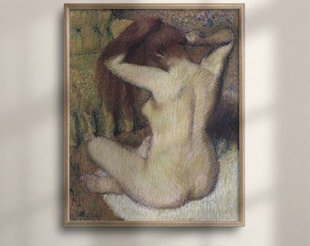 Degas Woman Combing Hair Print: Fine Art Reproduction, Home Decor