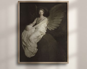 アンティーク絵画　天使 エンジェル絵画 天使の絵 ゴールドフレーム 金色アンティーク