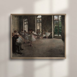 Edgar Degas Ballet Rehearsal Print: Vintage Dance Painting