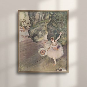 Edgar Degas, Dancer with Bouquet of Flowers 1878, Fine Art Poster, Ballet Wall Art, Housewarming Gift, Living Room Decor, Colorful, C16-977