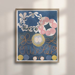 Hilma af Klint 1907 Art Poster, Abstract Wall Decor, Colorful Housewarming Gift, Living Room Art, Klint Reproduction Print, C16-875