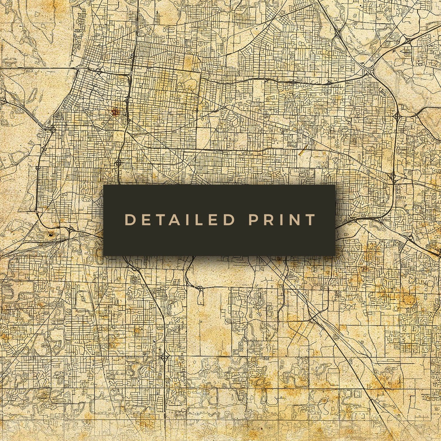 Memphis Vintage Map Poster Wall Art City Artwork Print - Etsy