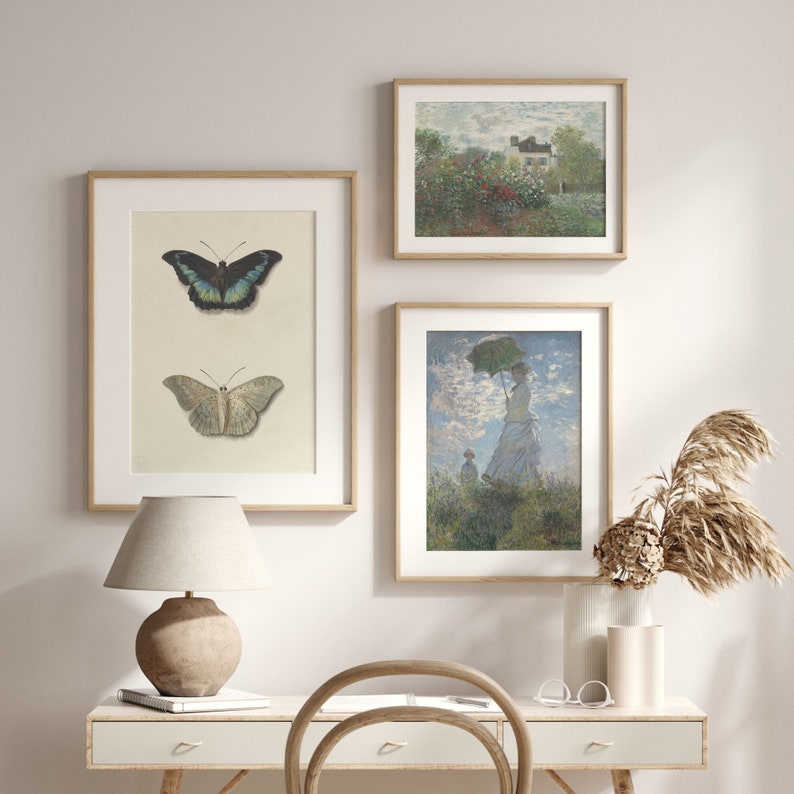Vintage Butterfly Botanical Study, Antique Art Print, Farmhouse Decor ...