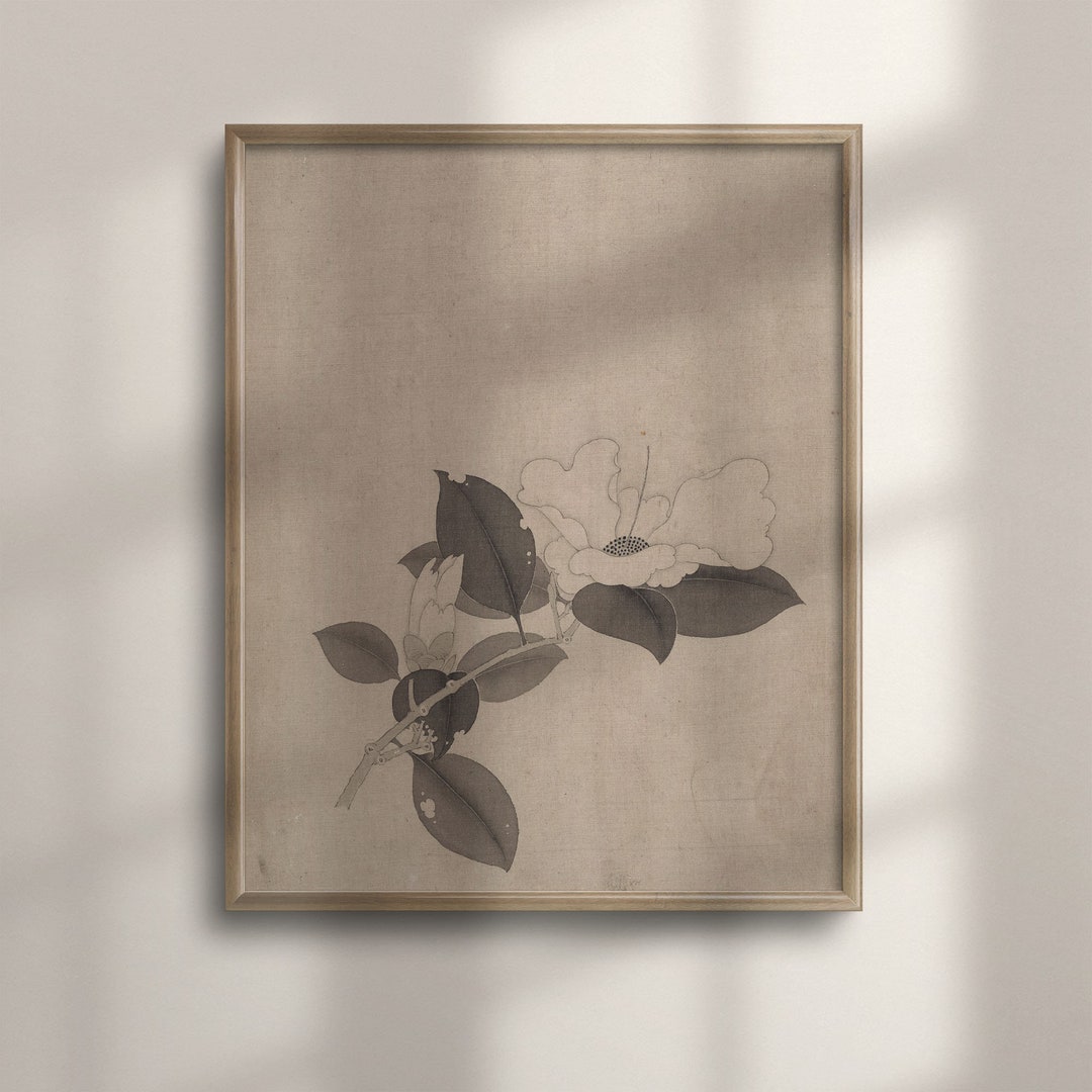 Vintage Lotus Flower Art Print: Chinese Botanical Wall Decor - Etsy