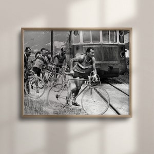 Tour de France Bicycle Art, Cycling Photography Poster, vintage Wall Decor, Unique Birthday Gift, Vibrant Living Room Accent, C16-169