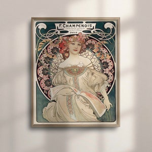Art Nouveau Poster: Alphonse Mucha Reproduction, Vintage Decor