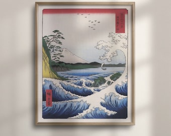 Hiroshige Ukiyo-e Print: Mount Fuji, Japanese Wall Art