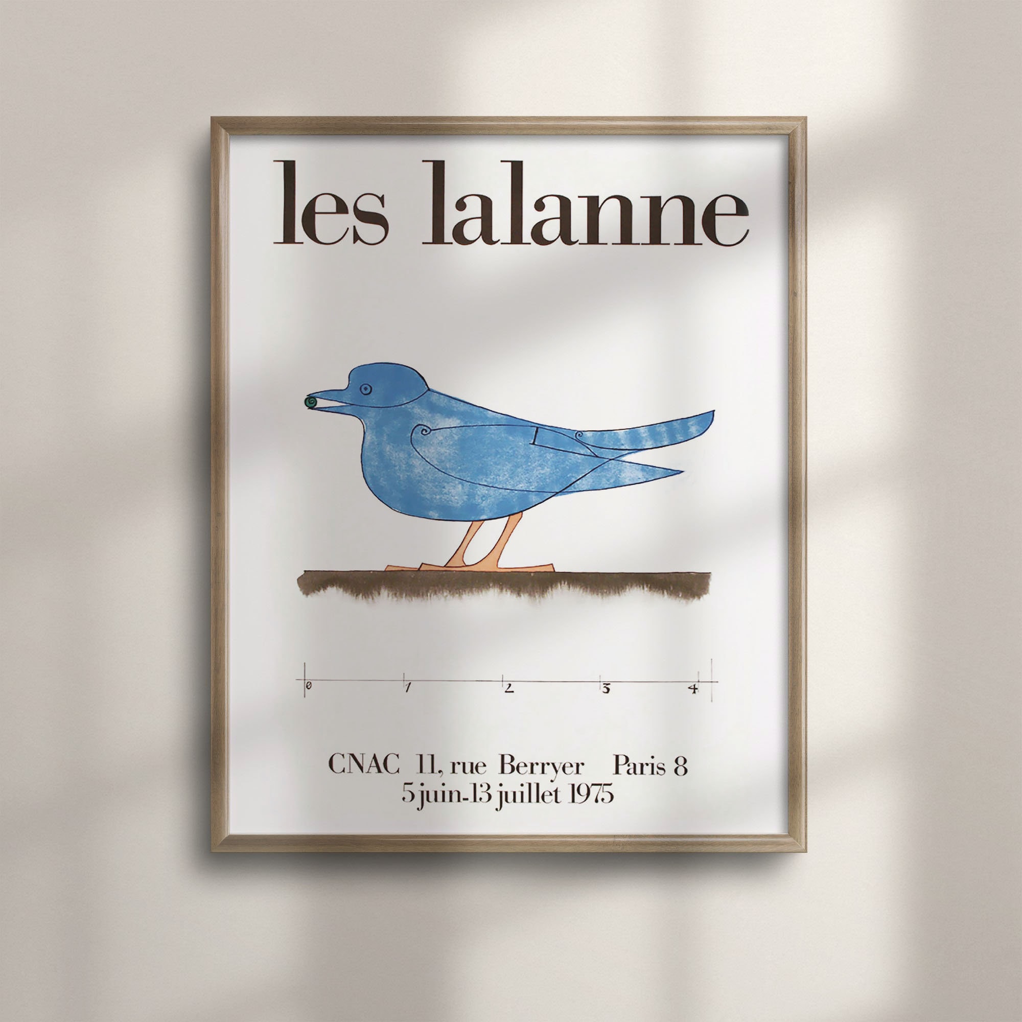 Vintage Les Lalanne Exhibition Poster, 1975 Mid-Century Modern Art
