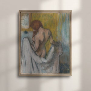 Edgar Degas Woman With A Towel, 1898 Fine Art Reproduction, Colorful Wall Decor, Degas Drawing Poster, Housewarming Gift, Degas, C16-1027