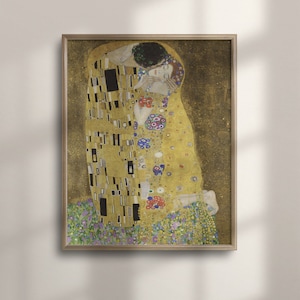 Gustav Klimt&#39;s The Kiss Print: Abstract Art Reproduction