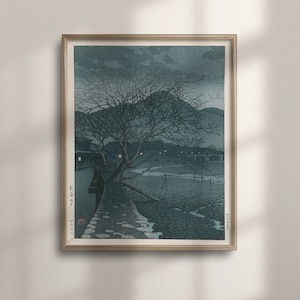 Kawase Hasui Print: Evening at Beppu, Japanese Ukiyo-e Art