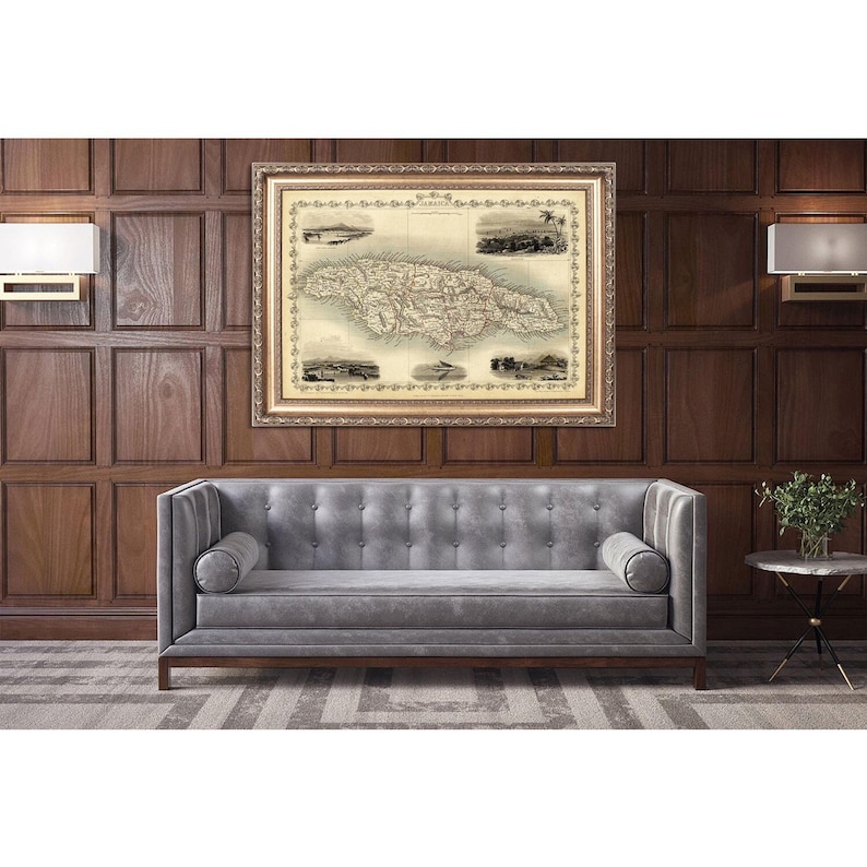 Antique Jamaica Map Print: 1851 Historic Wall Art image 3