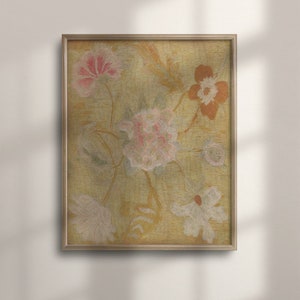 Vintage Floral Art Print: Rustic Farmhouse Botanical Wall Decor
