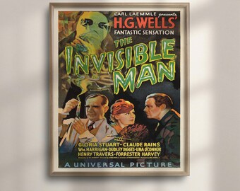 透明人間（1933年） - ヴィンテージ映画ポスター（61 x 91 cm） - Etsy