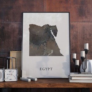 Egypt vintage style map print, Egypt map poster,  gift, Egypt wall art decor, retro poster, gift for couple, VO148