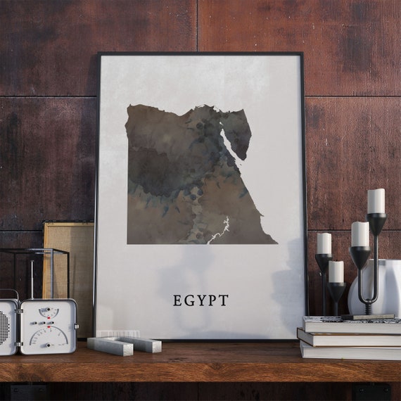egypt-vintage-style-map-print-egypt-map-poster-gift-egypt-etsy