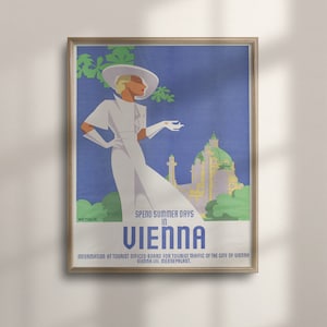 1935 Austria Vintage Travel Poster, Viena Wall Art, Austrian Prints, Travel Gift, Living Room Decor, Colorful Vintage Poster, C16-985