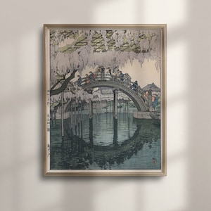 Yoshida Hiroshi Inspired Print: Bridge of Kameido Shrine, Japanese Ukiyoe Art