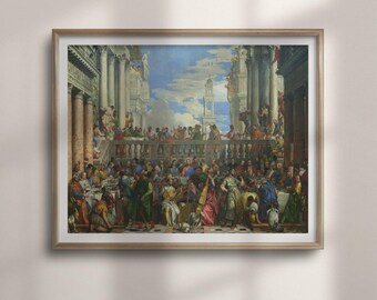 The Wedding at Cana Print: Paolo Veronese Renaissance Wall Art, Venetian Banquet Painting