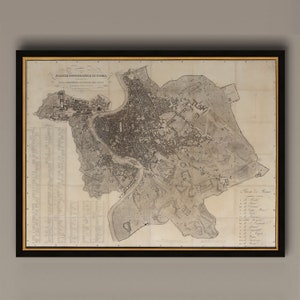 Vintage Map of Rome Roma, Italia 1892 Antique map of Rome, AM39