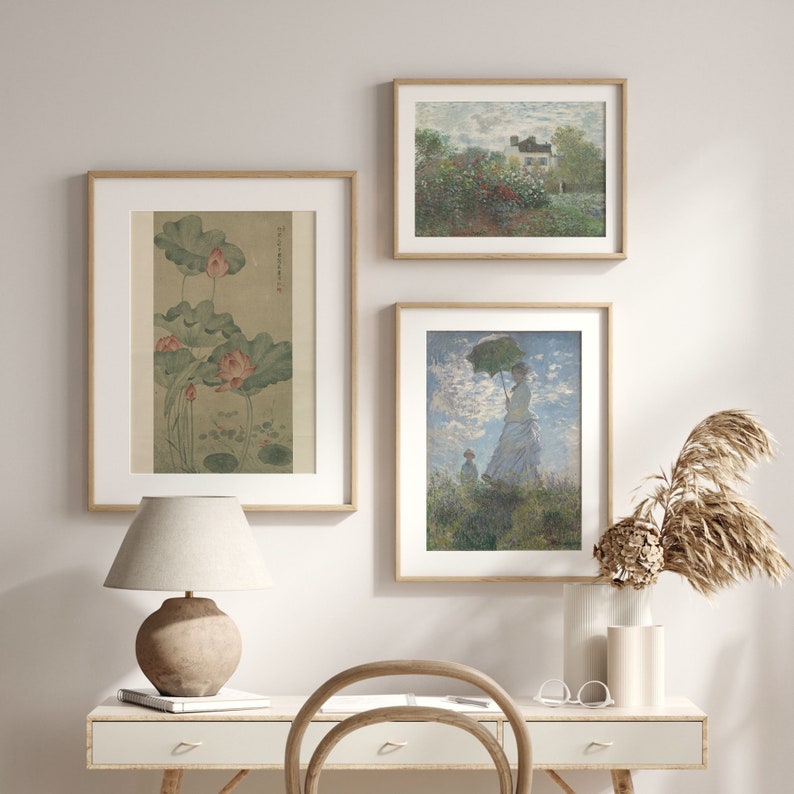 Chinoiserie Lotus Flower Art Print: Asian Botanical Wall Decor - Etsy