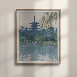Yoshida Hiroshi Sarusawa Pond Print: Vintage Japanese Woodblock Art