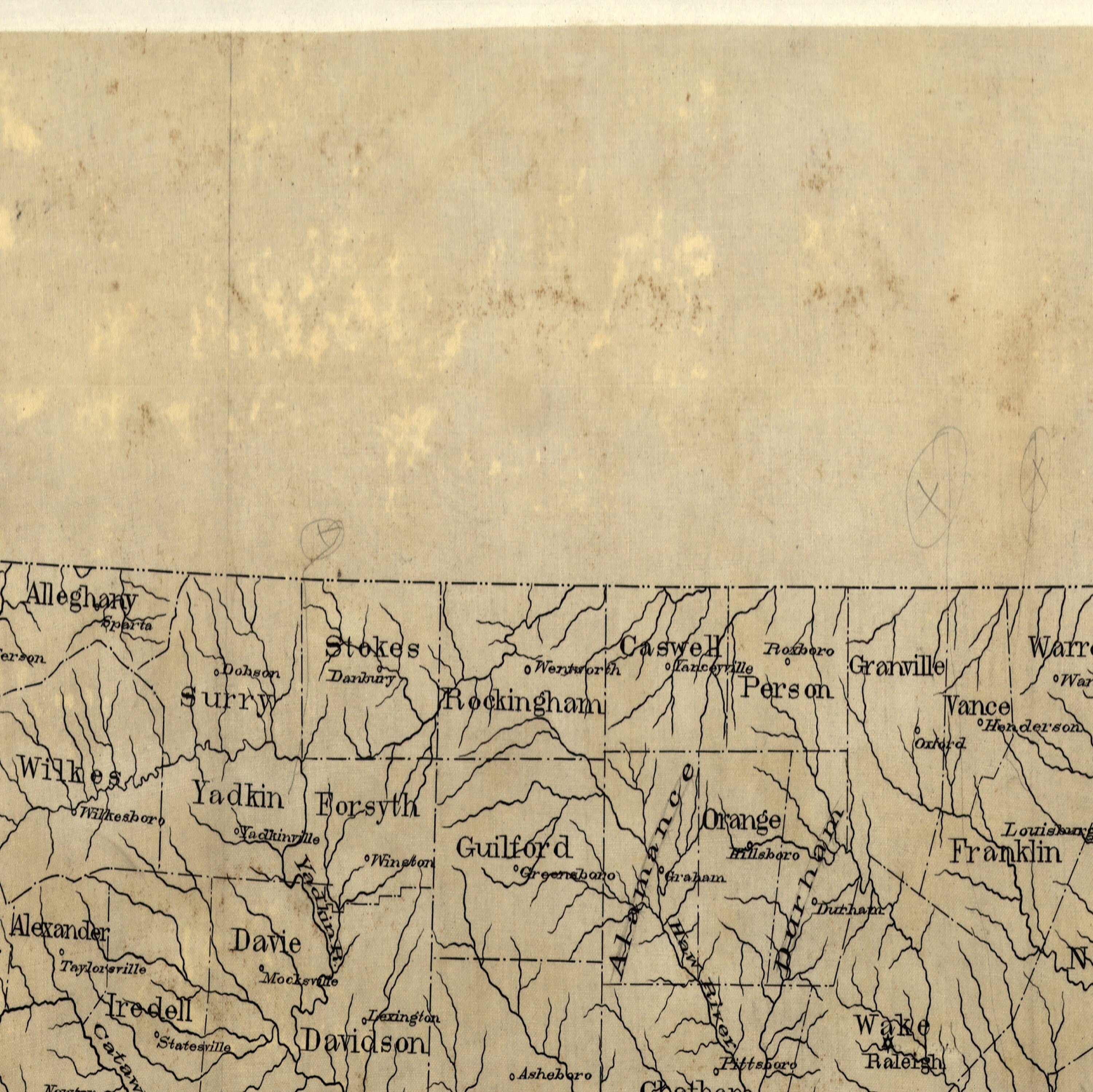 North Carolina Map Print: 1893 Vintage Style Wall Art - Etsy