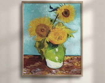 【 美品 】アートプリント VAN GOGH(ヴァン・ゴッホ)「 ひまわり 」 ヴァン・ゴッホ - ファインアートプリント、ひまわり、8 x 10
