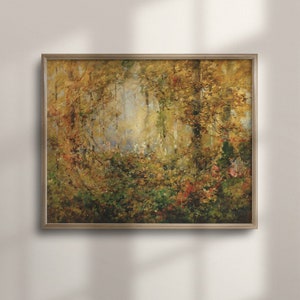 Herbst Landschaft Wand Kunst, Vintage Land Landschaft Gemälde, Herbst Baum Kunstwerk, Bauernhaus Dekor, Poster, C16-432
