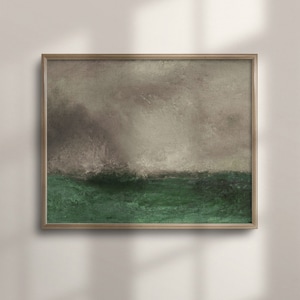 Vintage Ocean Waves Art Print: Moody Coastal Seascape