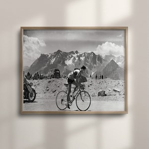 Tour de Francia, cartel de Bahamontes, decoración de pared de ciclismo, arte de pared de bicicleta, cartel de bicicleta, regalo de cumpleaños, reproducción de arte en lienzo, C16-324