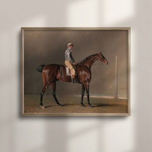 art équestre vintage, portrait de cheval antique, décor de maison de campagne, art mural de ferme, oeuvre animale, C16-629