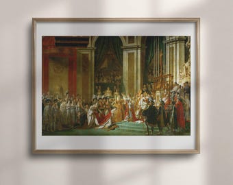 The Coronation of Napoleon Print: Jacques-Louis David History Wall Art, French Ceremony Painting