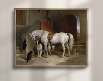 Vintage Horse Art Print: Victorian Equestrian Decor
