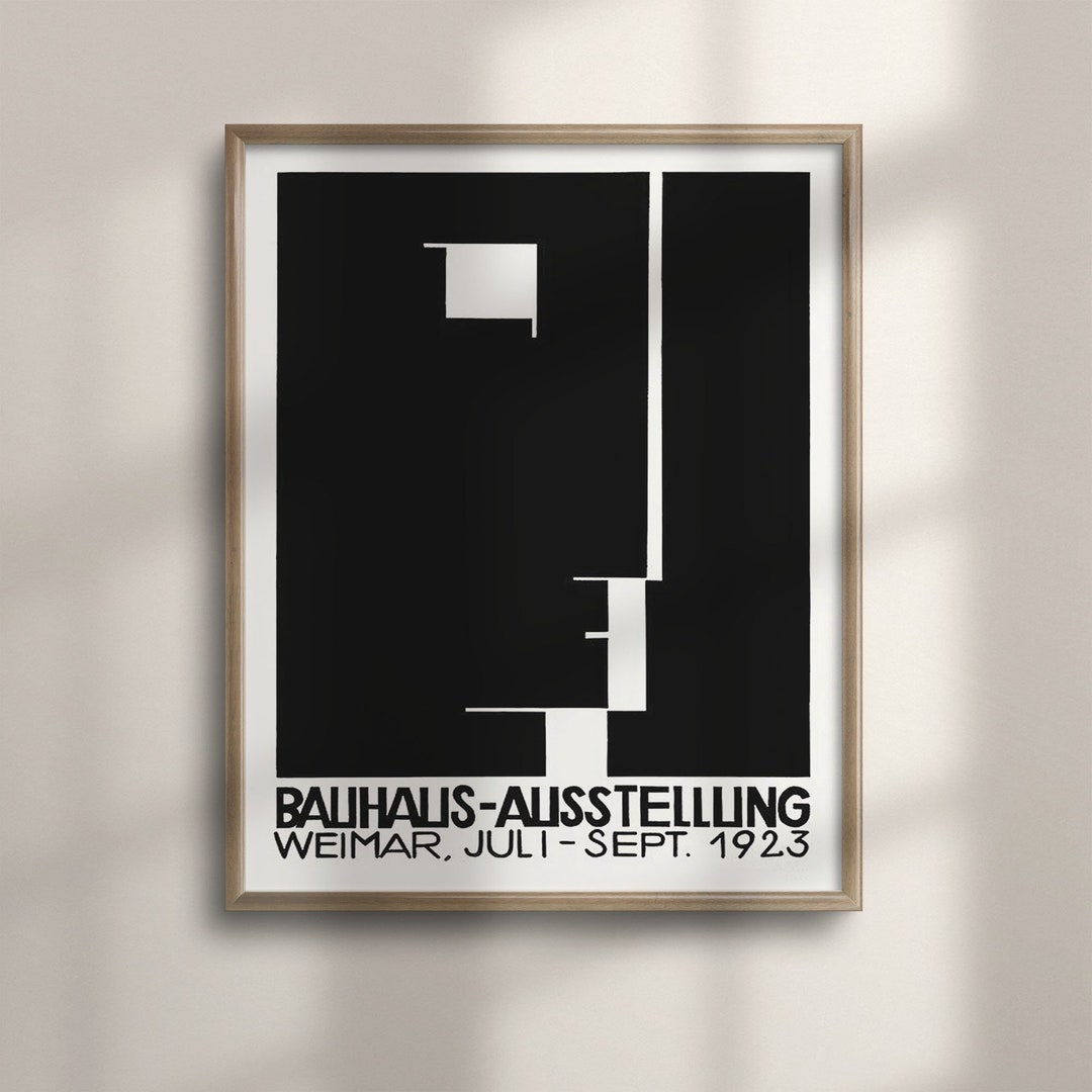 Bauhaus Exhibition 1923 Poster: Herbert Bayer Design, Retro Wall Art - Etsy