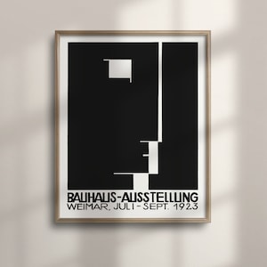 Bauhaus Exhibition 1923 Weimar Poster, Vintage Wall Art, Retro Home Decor, Herbert Bayer Design, Museum Quality Print, C16-1174