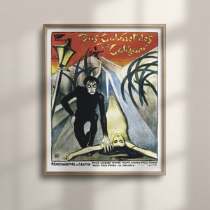 1920s Dr. Caligari Movie Poster: Retro Horror Art Print