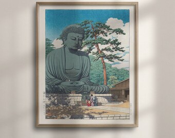 Kamakura Buddha Ukiyo-e Print, Japanese Art, C16-913