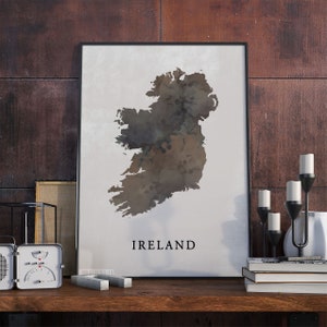 Irland Karte Vintage Stil, Irland Karte Poster, Irland Karte Poster, Geschenk, Irland Wand Kunst Dekor, Vintage Reise, Geschenk Papa, VO82