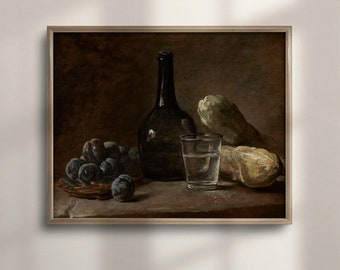 Vintage Kitchen Still Life Art Print: Rustic Home Decor
