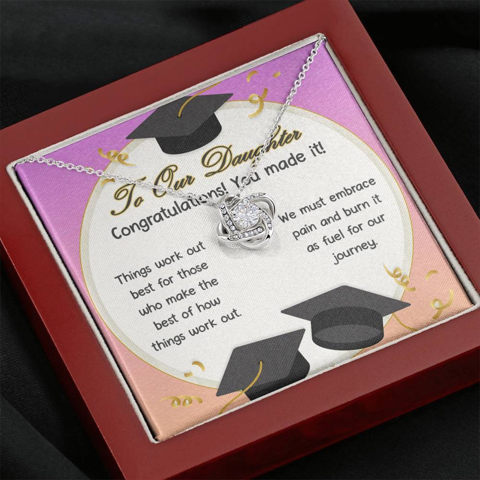 To Our Daughter Gift To Her Graduation Gift Necklace From Etsy