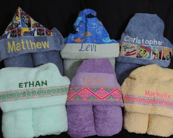 Personalized Hooded Towels, Infant Hooded Towels, Toddler Towels